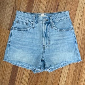 Madewell Light Wash Denim Cutoff Shorts